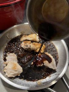 Add Teriyaki Glaze to Chicken