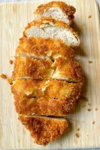 sliced chicken katsu