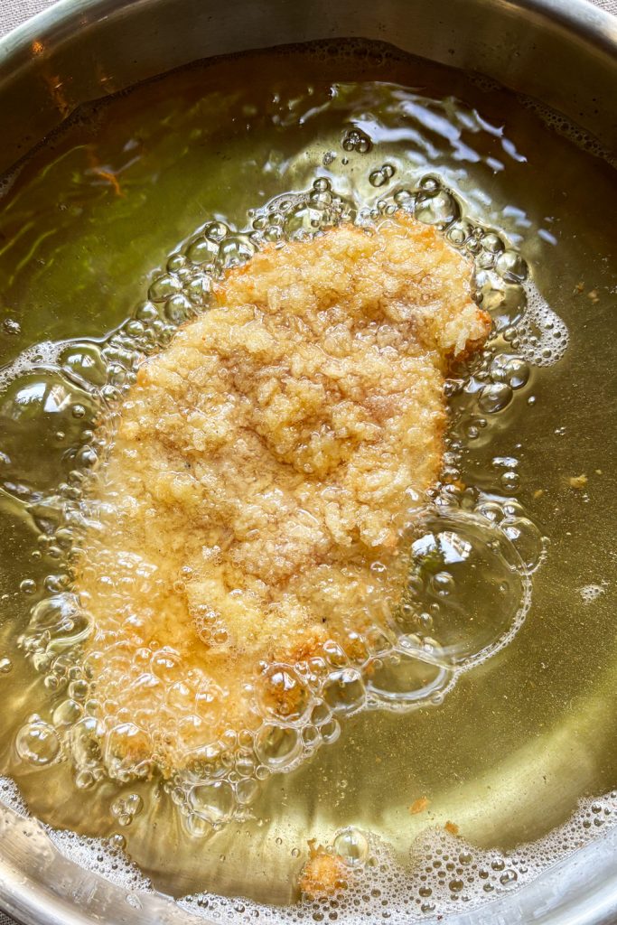 fry the chicken in oil