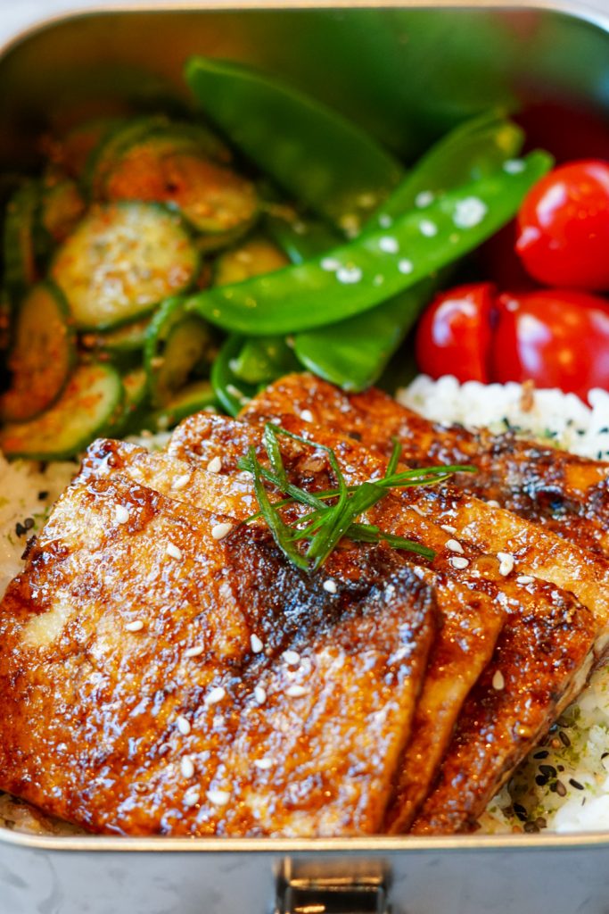 Tofu Teriyaki Bento Box | Quick Vegetarian Lunch Idea